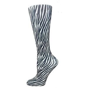 NEW Cutieful Therapeutic Compression Socks Hose Fits Sizes 5-11 Zebra Stripe